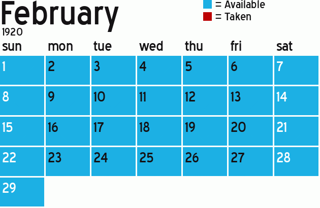 Missionary Dinner Calendar