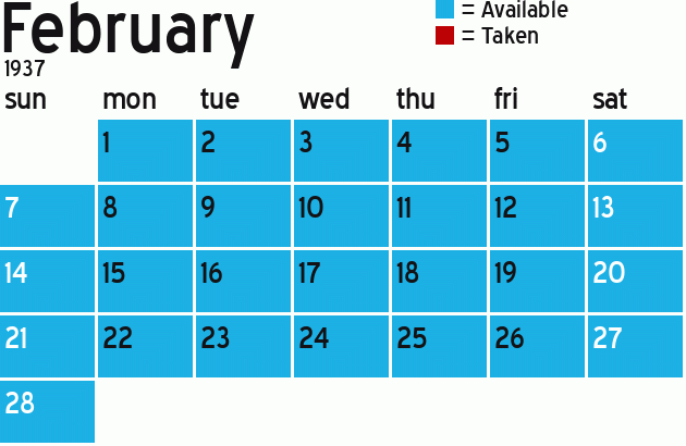 Missionary Dinner Calendar
