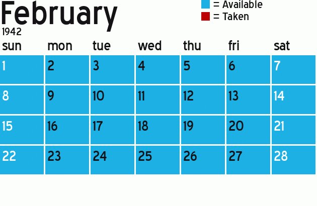 Missionary Dinner Calendar