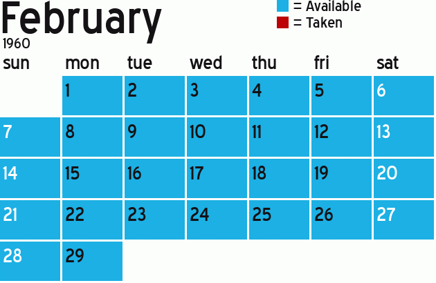 Missionary Dinner Calendar