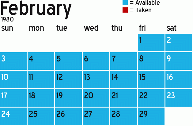 Missionary Dinner Calendar