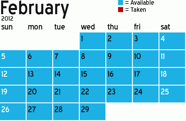 Missionary Dinner Calendar