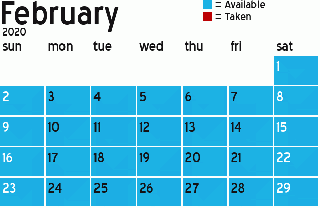 Missionary Dinner Calendar
