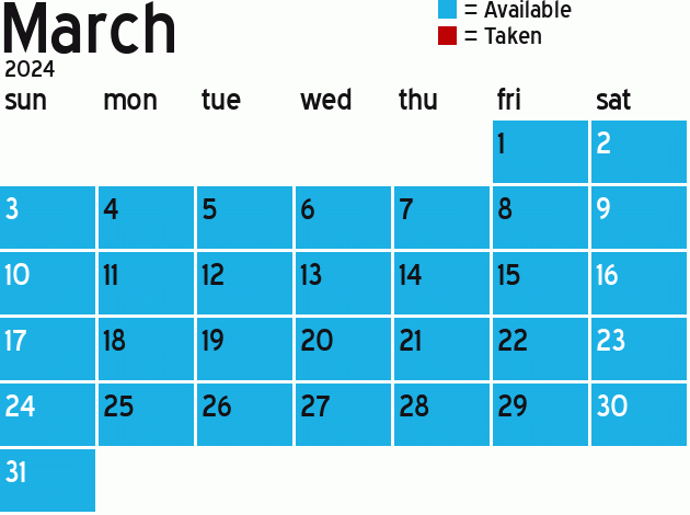 Missionary Dinner Calendar