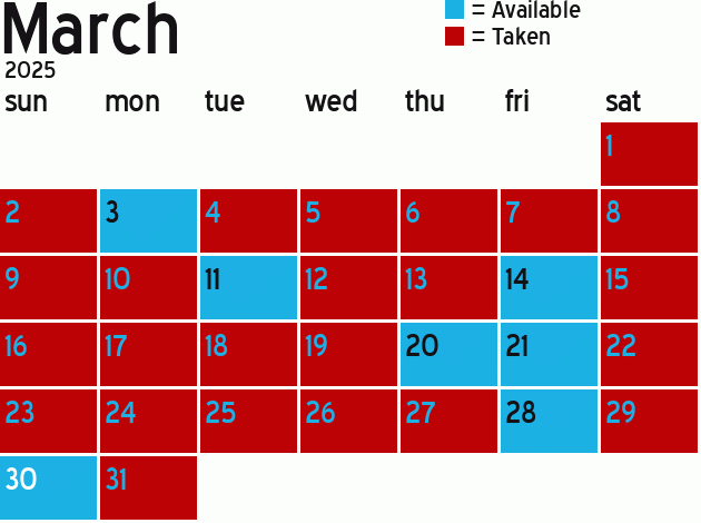 Missionary Dinner Calendar