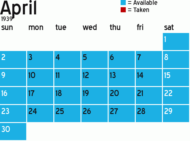 Missionary Dinner Calendar