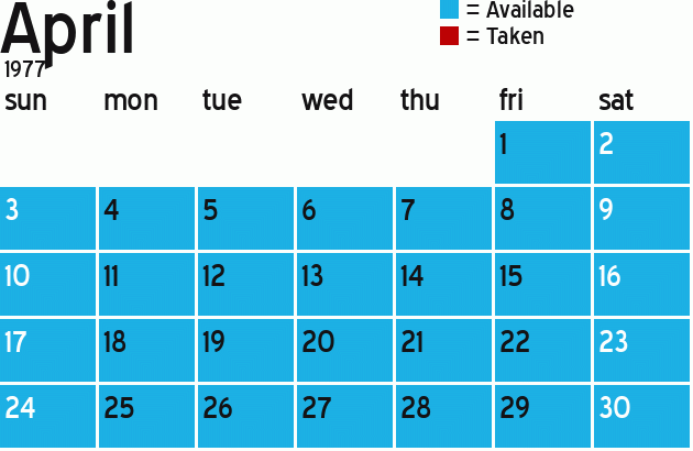 Missionary Dinner Calendar
