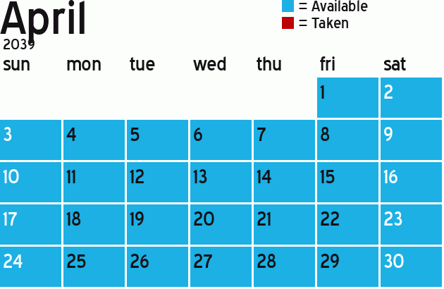 Missionary Dinner Calendar