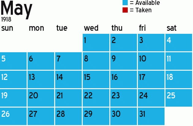 Missionary Dinner Calendar