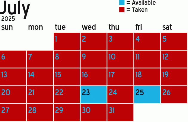 Missionary Dinner Calendar