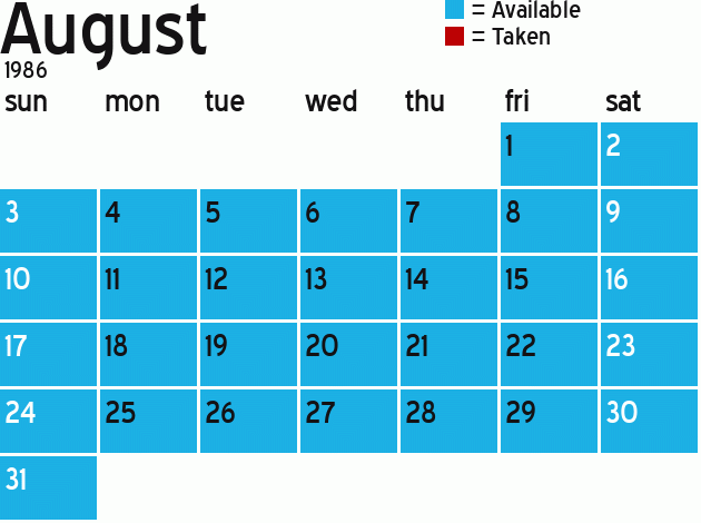 Missionary Dinner Calendar