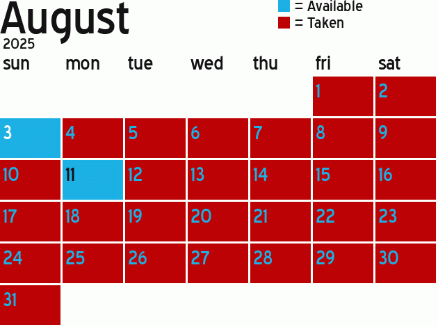 Missionary Dinner Calendar