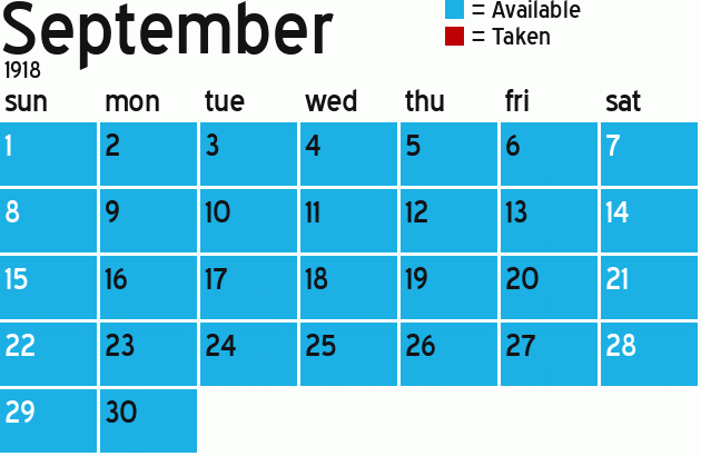 Missionary Dinner Calendar