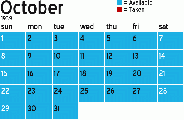 Missionary Dinner Calendar