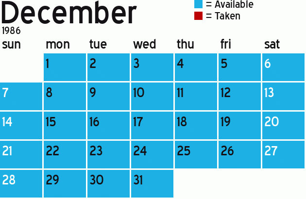 Missionary Dinner Calendar